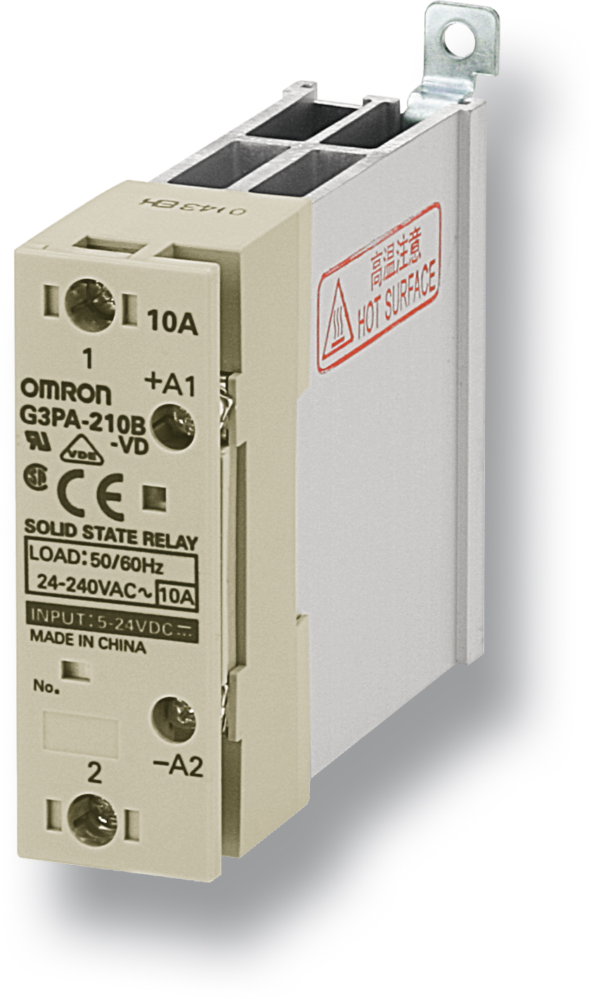 OMRON SOLID STATE RELAY G3PA-210B 5-24Vdc 10A A AMP 100-240Vac w/ G32A-A10